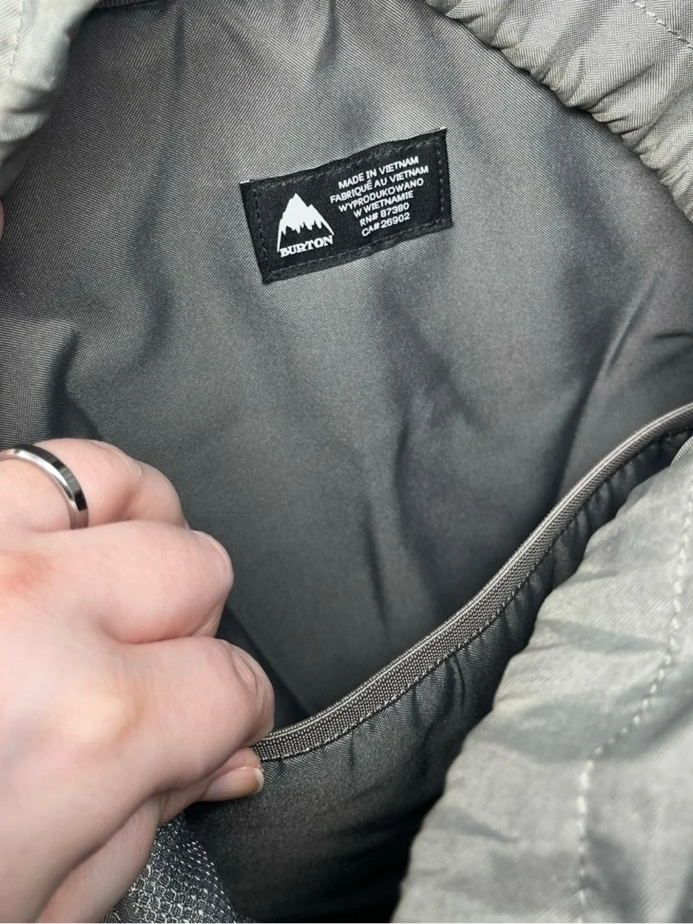 Burton Outing Backpack Black Gray Rucksack Laptop Sleeve School Travel Bag